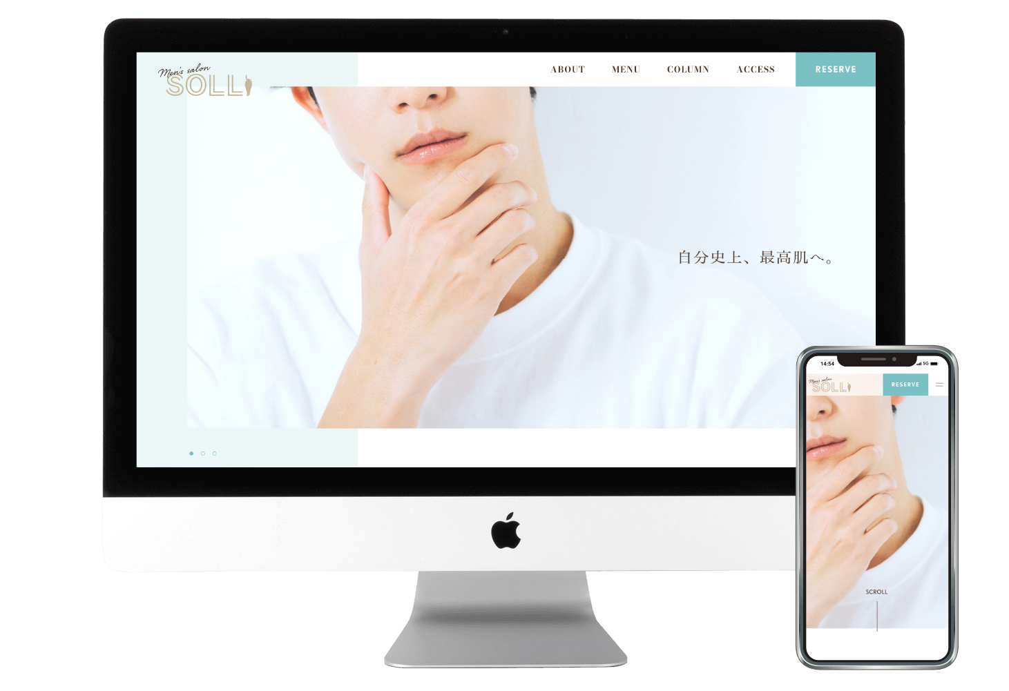 Men’s salon SOLL様 ウェブサイト